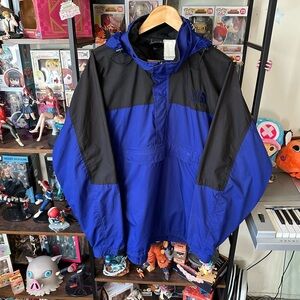 Vintage North Face Windbreaker Black Purple Men’s L Oversized Fit